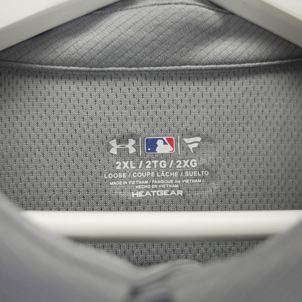 Under Armour MLB Chicago Cubs Gray Heatgear Polo Shirt Mens 2XL UG09 - Picture 3 of 9